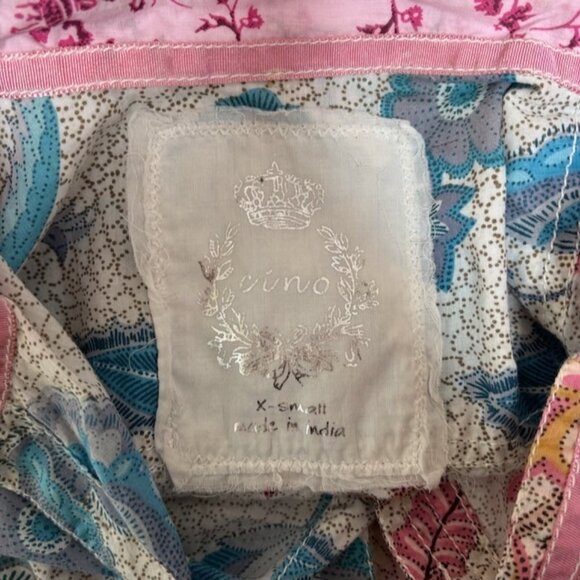 Cino Womens Patchwork Artsy Button Up Shirt Size XS Boho Hippie Festival Paisley - Picture 5 of 10